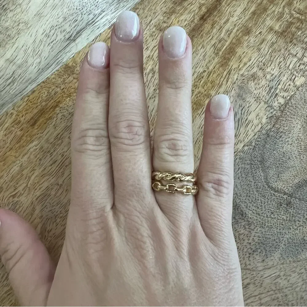 Panacea Gold Plated Rings, Size 7 (estimated)
